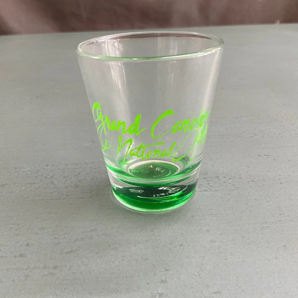 Grand Canyon National Park Shot Glass Green Weighted Souvenir Taiwan Barware